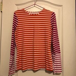 LANDS End Striped Swim Shirt Size XS
